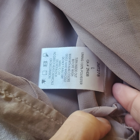 Miss Me Sequined Lace Peplum Silk Blend Sz. L Baby Doll Tank Blouse Camisole Top - Picture 8 of 11